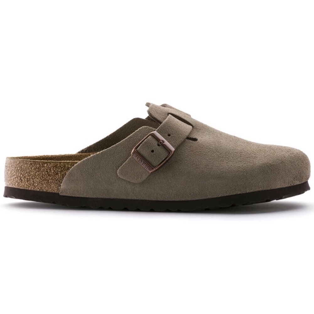 Birkenstock Boston Soft Footbed Clogs In Taupe - Picture 3 of 7